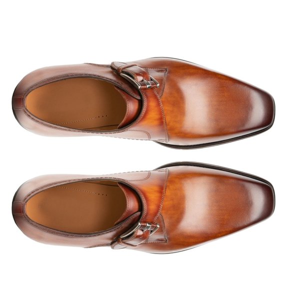 Bashwood Handmade Brown Single Monk Shoes - Picture 2 of 4